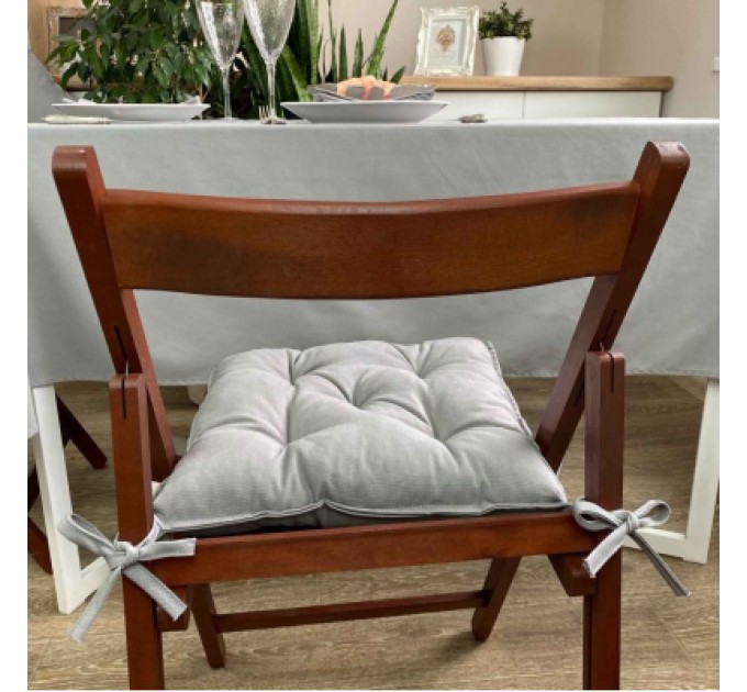 Прованс Подушка на стілець Прованс Сіра 40х40 (4823093429628)