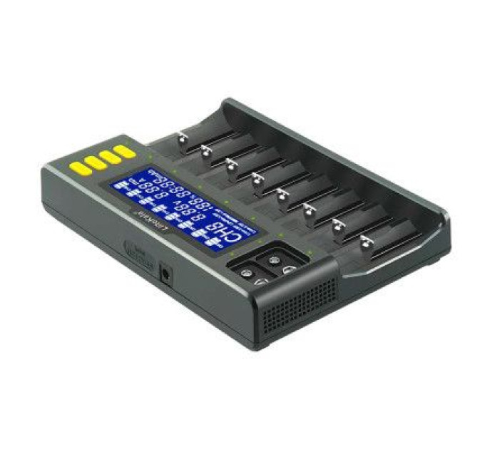 Liitokala Зарядний пристрій для акумуляторів Liitokala 8 Slots, LCD дисплей, Li-ion/Ni-MH/Ni-Cd/AA/ААA/AAAA/С (Lii-S8)