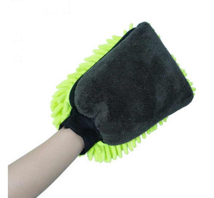 ColorWay Автомобільна серветка ColorWay Рукавичка з мікрофібри для миття та полірування автомобіля, двостороння (CW-2417)