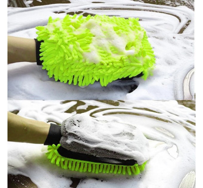 ColorWay Автомобільна серветка ColorWay Рукавичка з мікрофібри для миття та полірування автомобіля, двостороння (CW-2417)