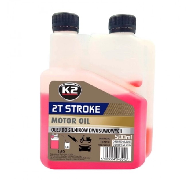 K2 Моторна олива K2 2T Stroke Oil Red 500 мл (O528REDML500E)