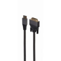 Cablexpert Кабель мультимедійний HDMI to DVI 1.8m 18+1pin, 4K 30Hz Cablexpert (CC-HDMI-DVI-4K-6)