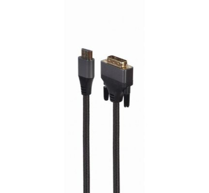 Cablexpert Кабель мультимедійний HDMI to DVI 1.8m 18+1pin, 4K 30Hz Cablexpert (CC-HDMI-DVI-4K-6)