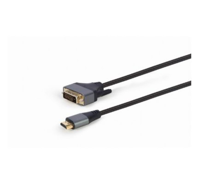 Cablexpert Кабель мультимедійний HDMI to DVI 1.8m 18+1pin, 4K 30Hz Cablexpert (CC-HDMI-DVI-4K-6)