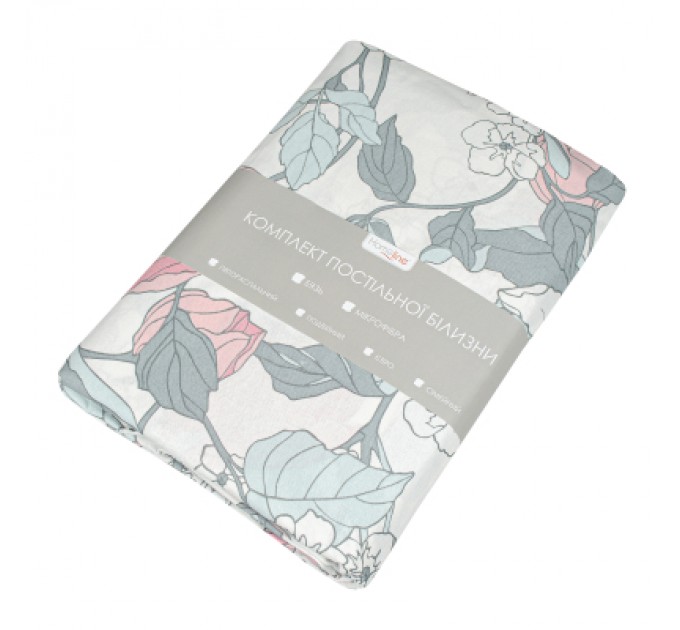 Home Line Постільна білизна Home Line Весняний Вечір сіро-бежевий бязь полуторний (168342)