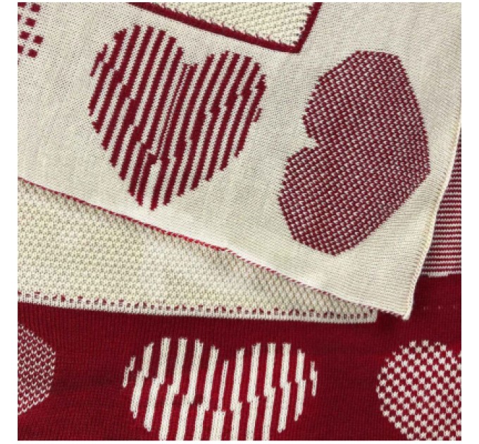 Прованс Плед Прованс в'язаний Серця 100х150 см (4823093436794)