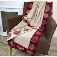 Плед Прованс в'язаний Серця 100х150 см (4823093436794)