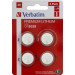 Verbatim Батарейка Verbatim CR 2025 Lithium 3V * 4 (49532)