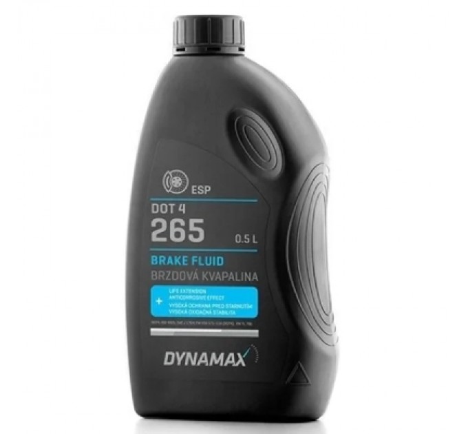 DYNAMAX Гальмівна рідина DYNAMAX 265 DOT4 0,5 л