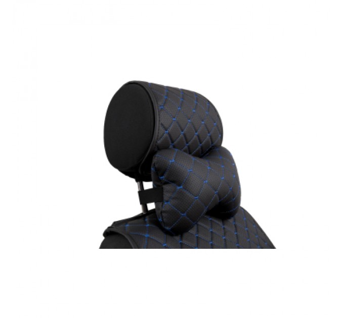 EVAtech Подушка EVAtech ECO 27х16 см чорна з синьою ниткою (SPCRBL)