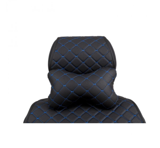 EVAtech Подушка EVAtech ECO 27х16 см чорна з синьою ниткою (SPCRBL)