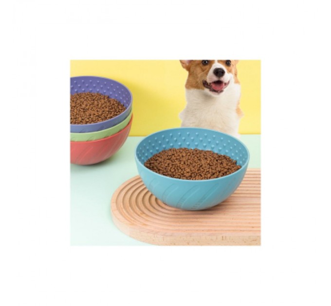 WahoPet Посуд для собак WahoPet Миска для повільного годування 200 мл блакитна (2700000023679)