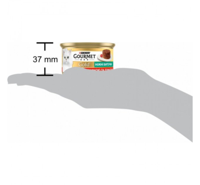 Purina Gourmet Вологий корм для кішок Purina Gourmet Gold. Ніжні биточки з яловичиною і томатами 85 г (7613035442474)