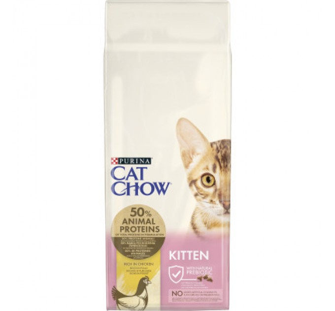 Purina Cat Chow Сухий корм для кішок Purina Cat Chow Kitten з куркою 15 кг (5997204514028)