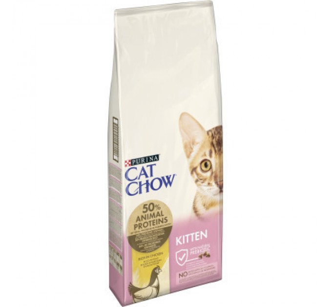Purina Cat Chow Сухий корм для кішок Purina Cat Chow Kitten з куркою 15 кг (5997204514028)