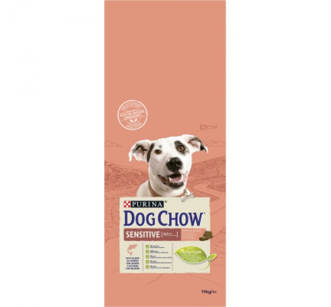 Purina Dog Chow Сухий корм для собак Purina Dog Chow для дорослих, схильних до алергії собак з лососем 14 кг (7613034488244)