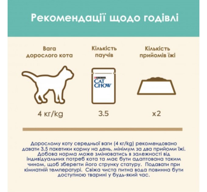Purina Cat Chow Вологий корм для кішок Purina Cat Chow Hairball з куркою та зеленою квасолею в желе 85г (7613037031393)