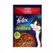 Purina Felix Вологий корм для кішок Purina Felix Sensations Jellies з яловичиною та томатами в желе 85 г (7613039831724)