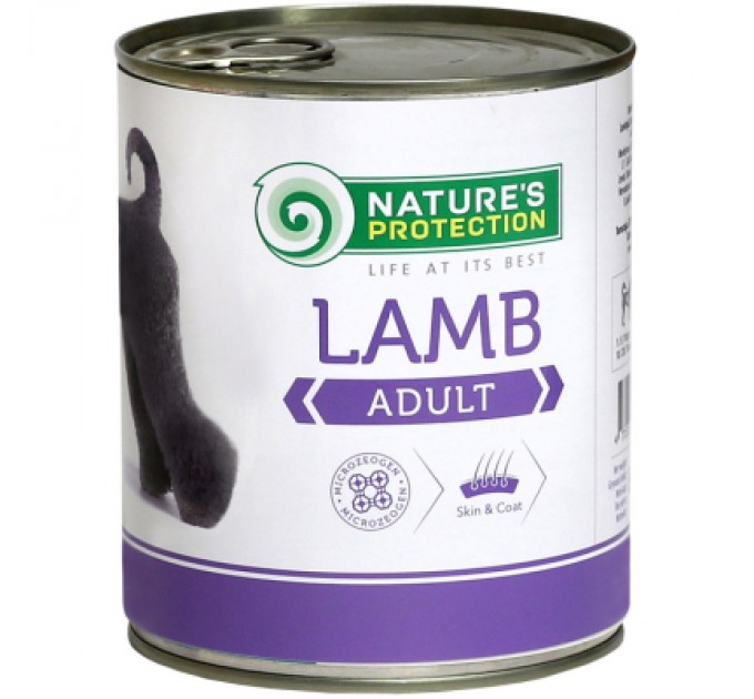 Консерви для собак Nature's Protection Adult Lamb з ягням 800 г (KIK24632)
