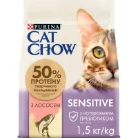 Сухий корм для кішок Purina Cat Chow Sensitive з лососем 1.5 кг (7613035394131)