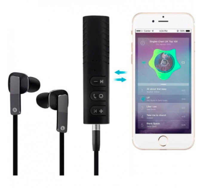 Dynamode Bluetooth-адаптер Dynamode Bluetooth 4.1 аудио AUX 3.5 мм jack (BT-AUX) (BT-AUX)