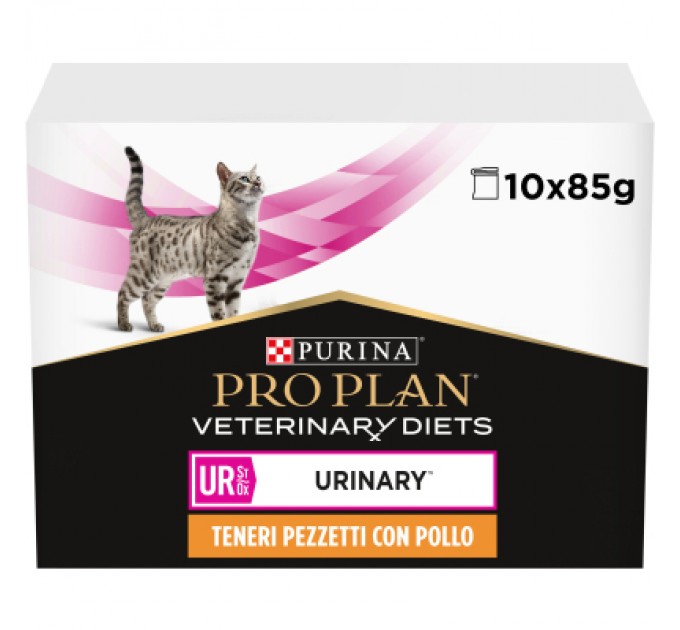 Purina Pro Plan Veterinary Diets Вологий корм для кішок Purina Pro Plan Veterinary Diets UR ST/OX Urinary З куркою 10 x 85 г (8445290093592)