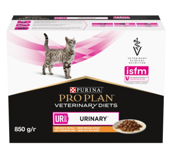 Purina Pro Plan Veterinary Diets Вологий корм для кішок Purina Pro Plan Veterinary Diets UR ST/OX Urinary З куркою 10 x 85 г (8445290093592)