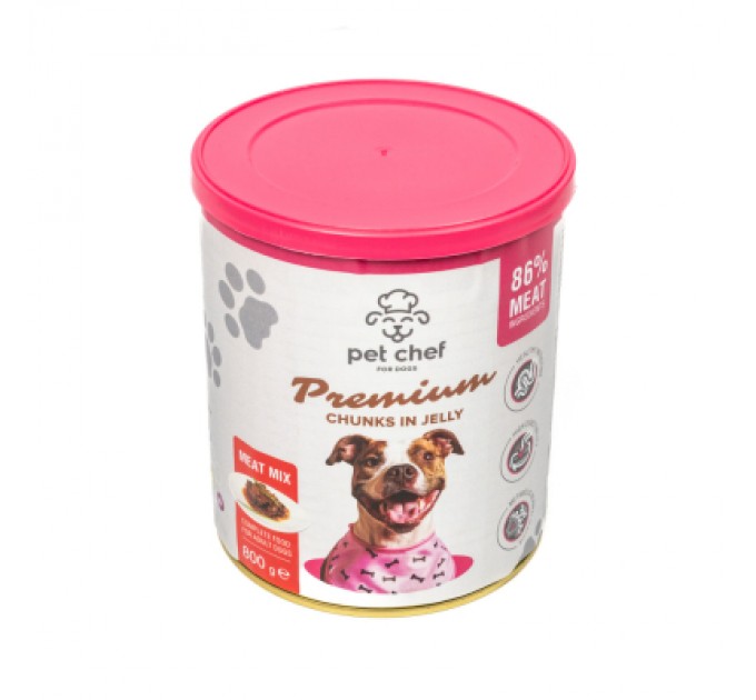 Pet Chef Вологий корм для собак Pet Chef М'ясний мікс 800 г (4820255193649)