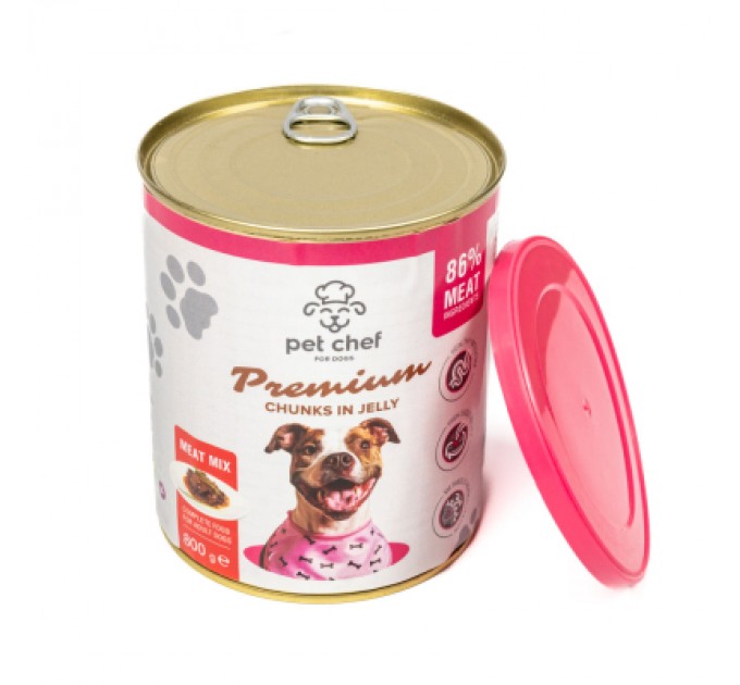 Pet Chef Вологий корм для собак Pet Chef М'ясний мікс 800 г (4820255193649)