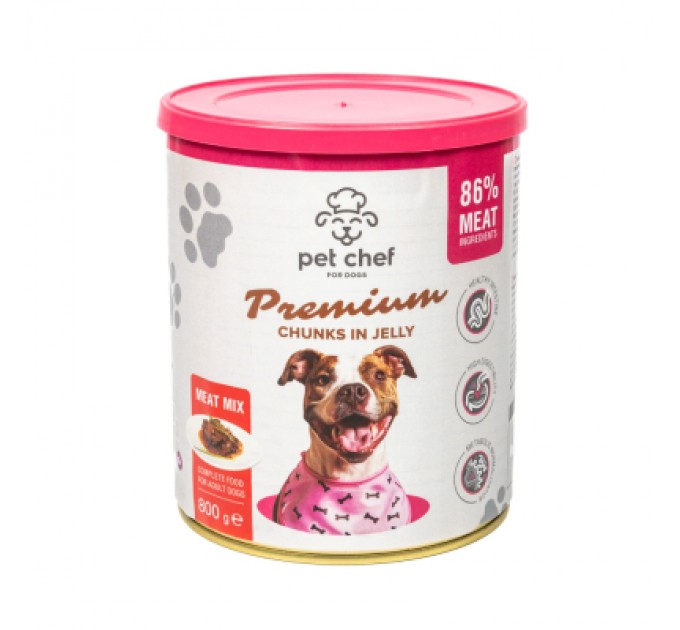 Pet Chef Вологий корм для собак Pet Chef М'ясний мікс 800 г (4820255193649)
