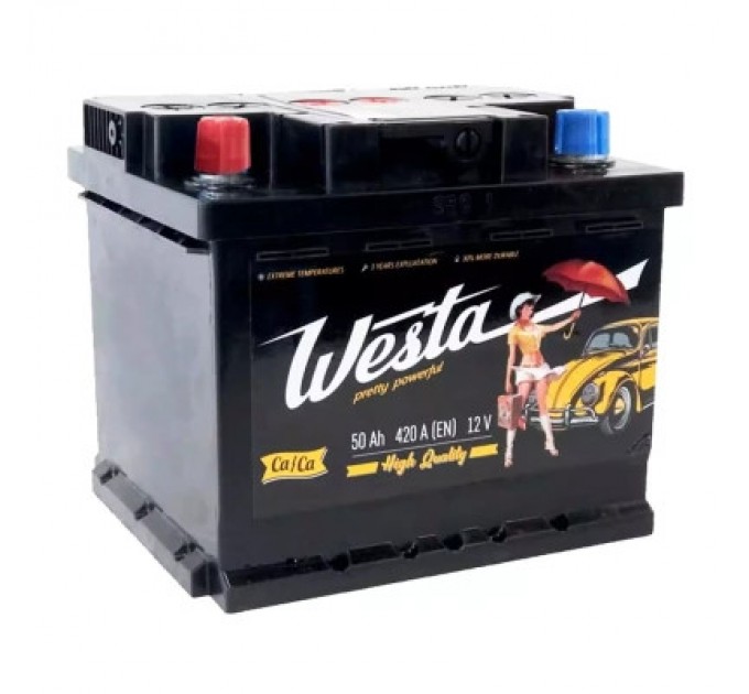 Westa Акумулятор автомобільний Westa 6CT-50 А (1) Pretty Powerful