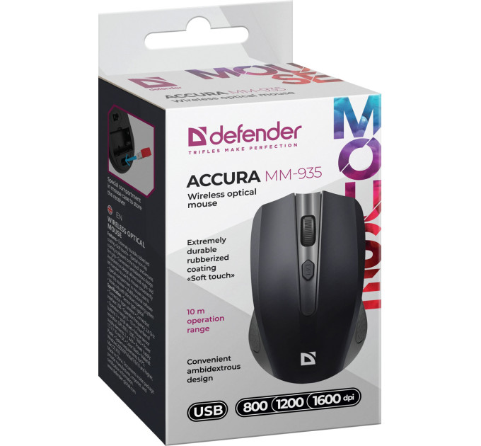Defender Мишка Defender Accura MM-935 Black (52935)
