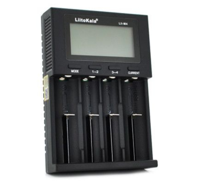 Liitokala Зарядний пристрій для акумуляторів Liitokala 4 Slots, LED display, 5V Type C, 3.7V/1.2V AA/AAA 18650/26650/16340/14500/10440/18500 (Lii-M4)
