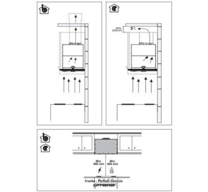 Franke Витяжка кухонна Franke Box Flush EVO FBFE BK MATT A70 (305.0665.365)