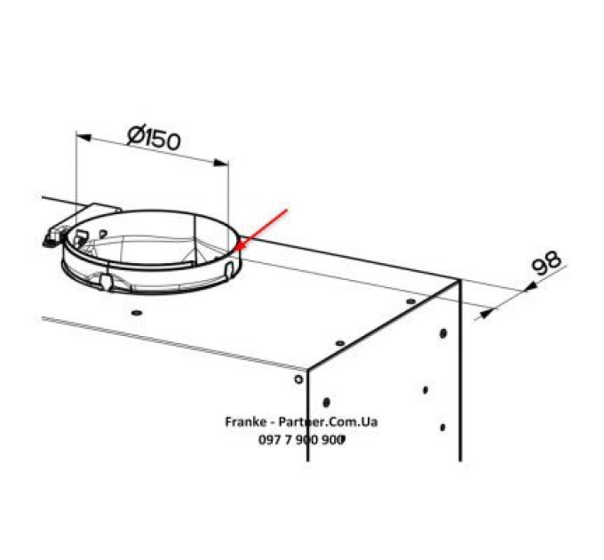 Franke Витяжка кухонна Franke Box Flush EVO FBFE BK MATT A70 (305.0665.365)