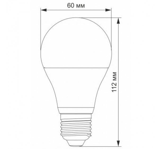 Лампочка Videx A60e 12W E27 3000K (VL-A60e-12273)