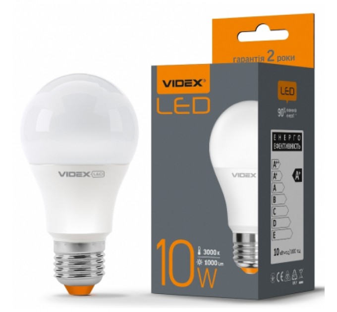 Лампочка Videx LED A60e 10W E27 3000K (VL-A60e-10273)