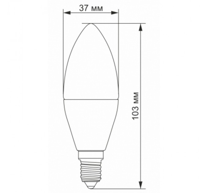 Лампочка Videx LED C37e 7W E14 4100K (VL-C37e-07144)