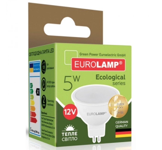 Eurolamp Лампочка Eurolamp LED SMD MR16 5W GU5.3 3000K 12V (LED-SMD-05533(12)(P))