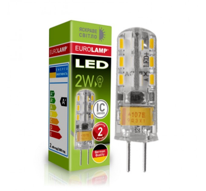 Eurolamp Лампочка Eurolamp LED силикон G4 2W 4000K 220V (LED-G4-0240(220))