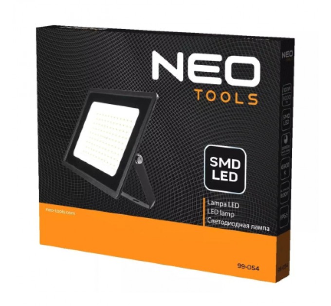 Neo Tools Прожектор Neo Tools алюміній, 220 В, 100Вт, 8000 люмен, SMD LED, кабель 0.3 м бе (99-054)