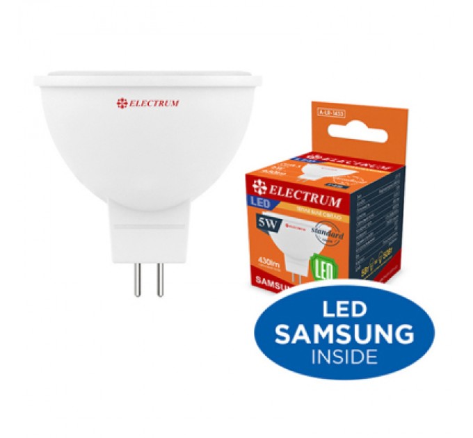 Electrum Лампочка Electrum MR16 5W PA LR-10 GU5.3 3000K (A-LR-1432)