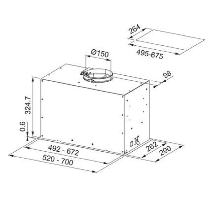 Franke Витяжка кухонна Franke FBFE WH MATT A52 (305.0665.366)
