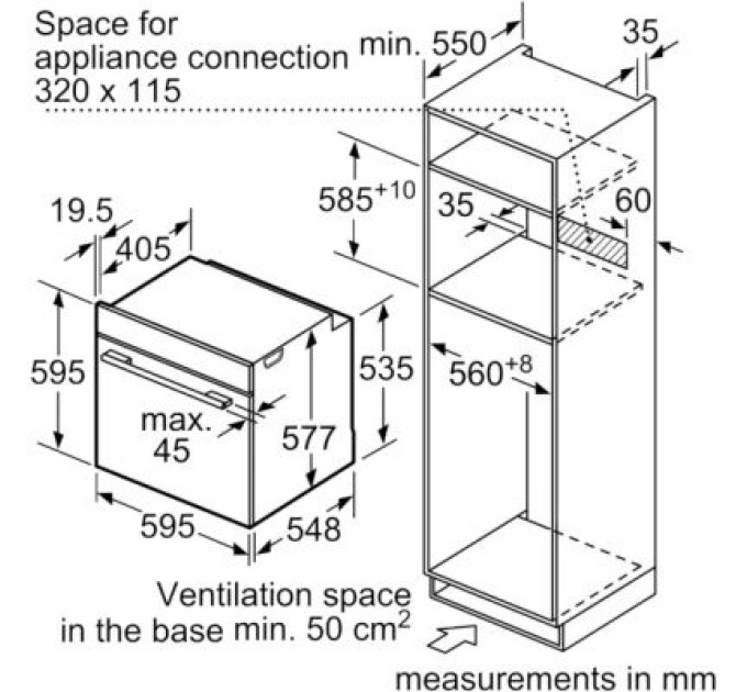 Bosch Духова шафа Bosch HBG7741W1