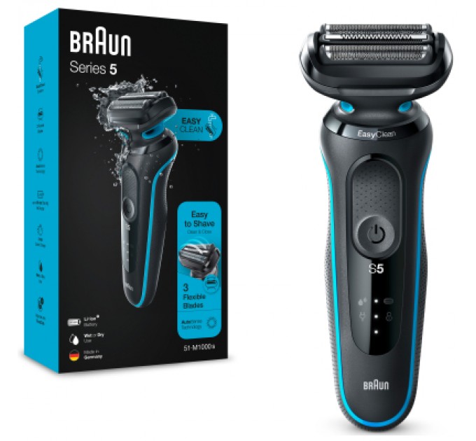 Braun Електробритва Braun Series 5 51-M1000s BLACK / MINT