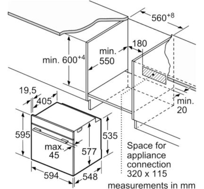 Bosch Духова шафа Bosch HBG7361B1