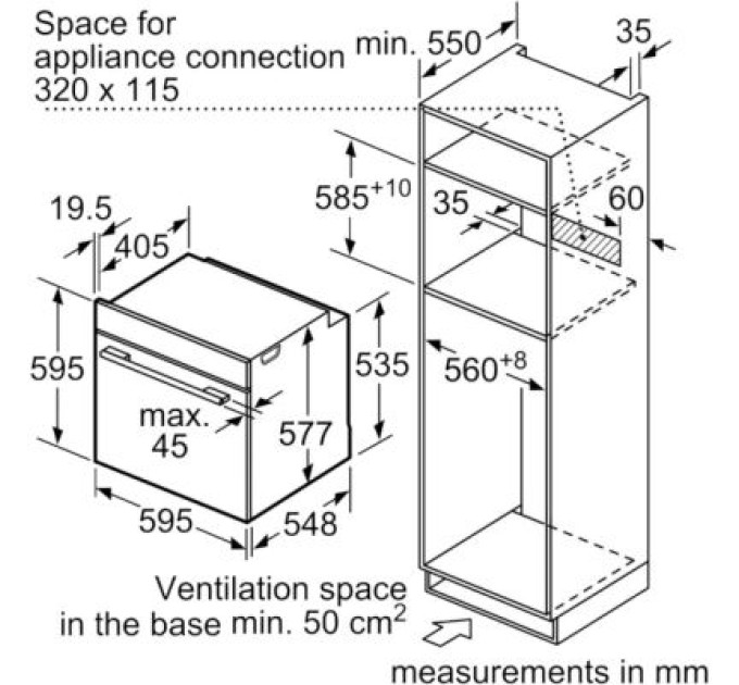 Bosch Духова шафа Bosch HBG7361B1