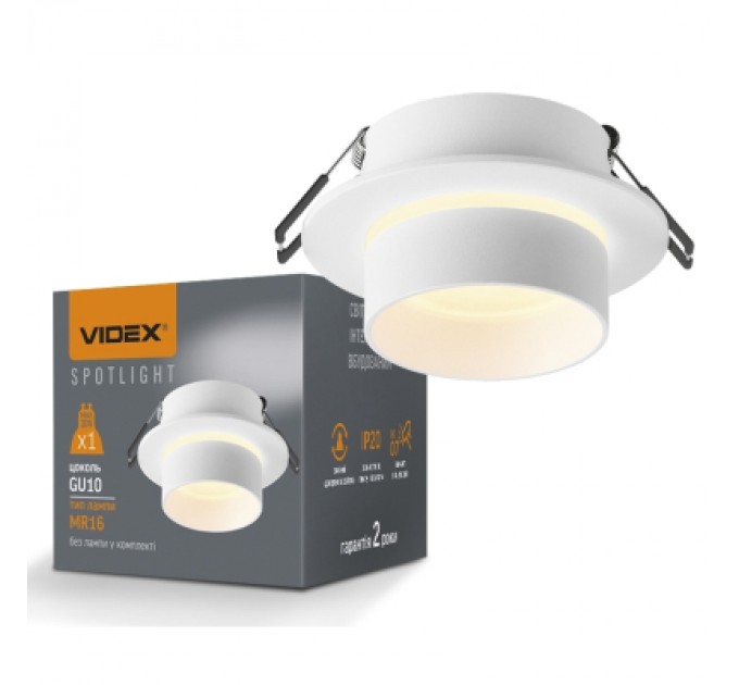 Videx Світильник точковий Videx під лампу GU10 врізний Круглий Білий (VL-SPF11R-W)