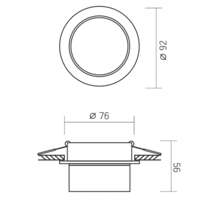 Videx Світильник точковий Videx під лампу GU10 врізний Круглий Білий (VL-SPF11R-W)