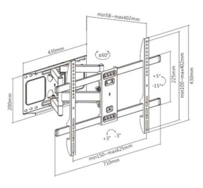 Gembird Кронштейн Gembird WM-80ST-02